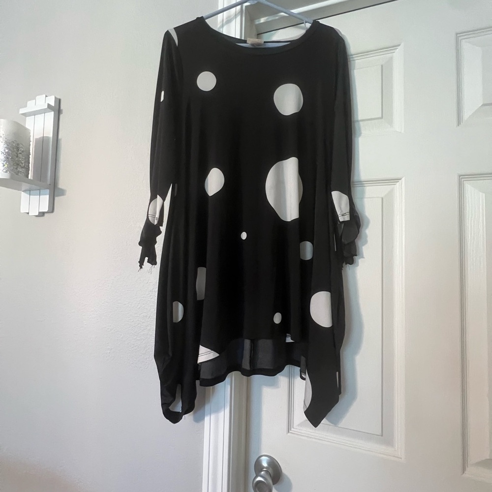 COPY - Zadie B’s Black and White Polka Dot Women's Top